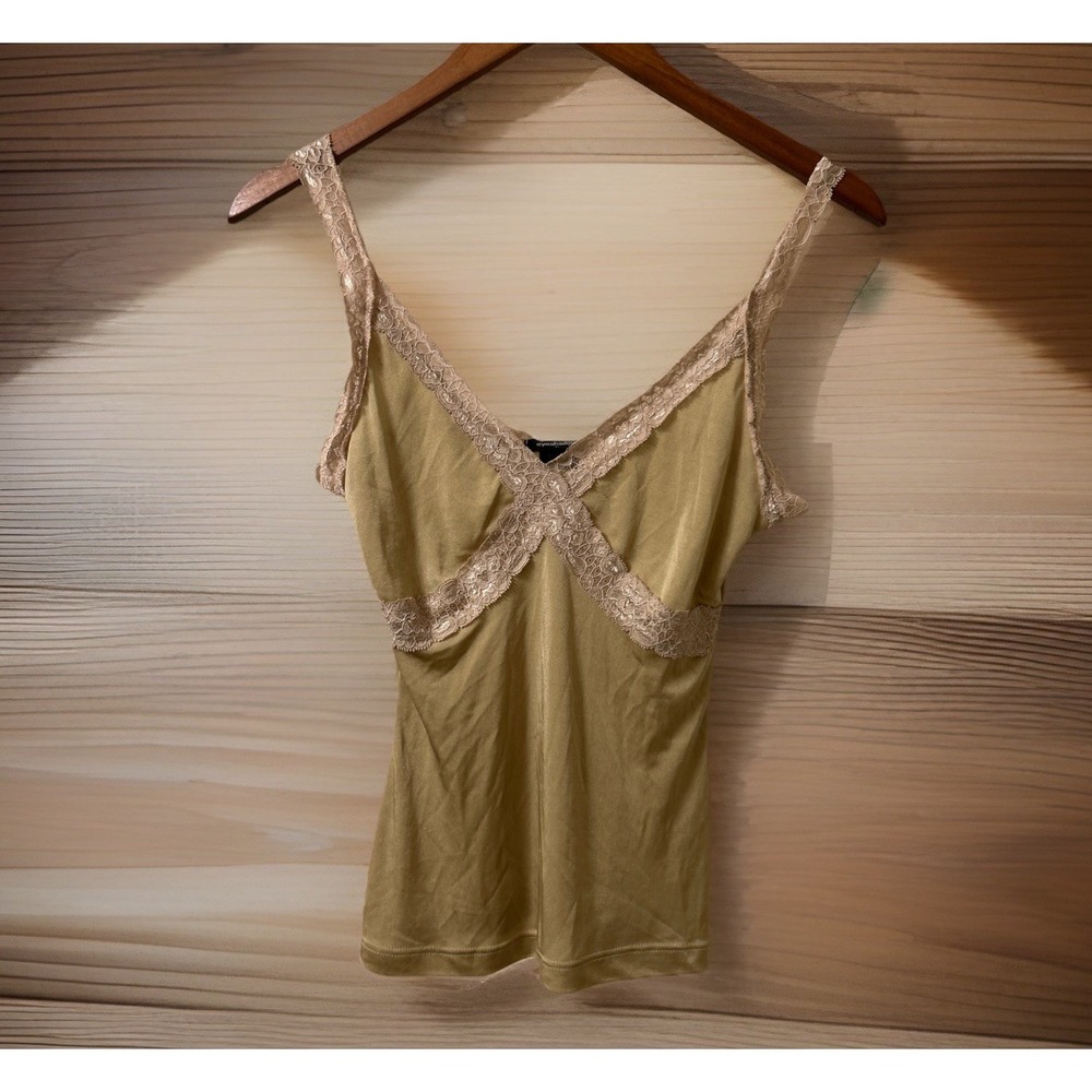 Y2K Coquette Satin Babydoll Cami Top Womens Sz Medium FairyCore Baddie Lingerie